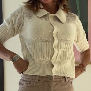 Cream Knit Cardigan from COS